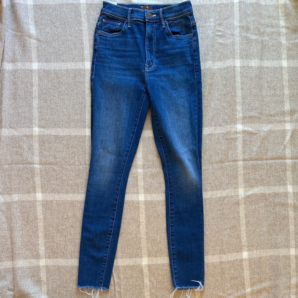 MOTHER Dark Blue Skinny Jeans